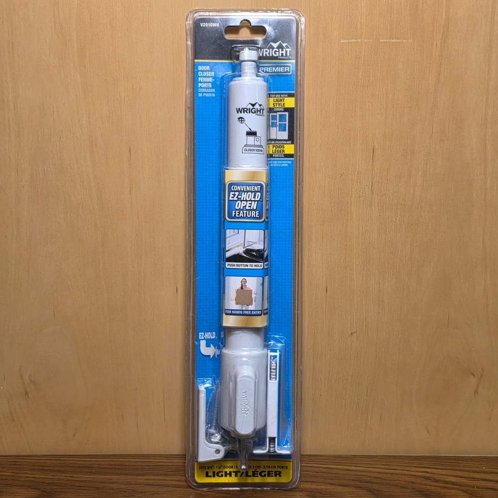 Wright Products V2010WH Pneumatic Storm Screen Door Closer EZ-Hold New Sealed